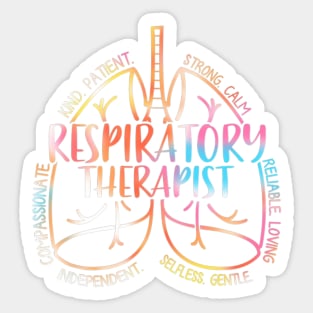 Respiratory Therapist Rt Care Week Colorful Sticker